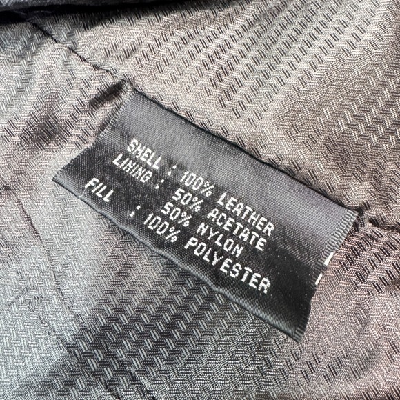 Bostonian Men's Genuine Leather Jacket Black Size L Button Front Mid-Length Coat - Picture 3 of 9